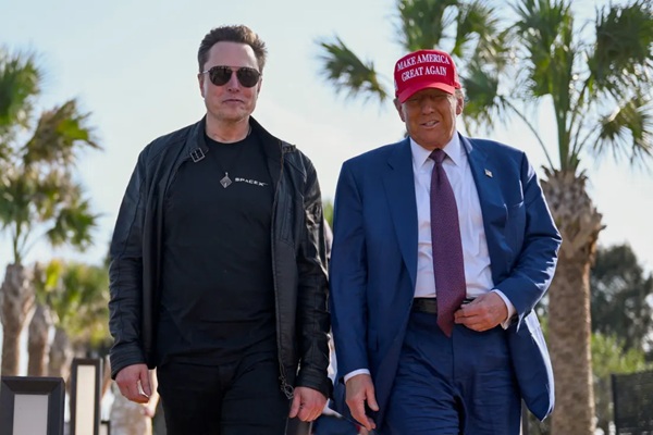 Trump walksElonMusk