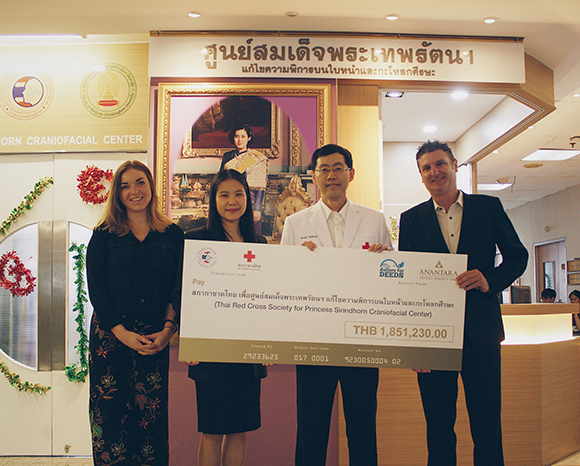 Anantara Donates Over THB 1.8 Million to the Princess Sirindhorn Cranial Facial Hospital