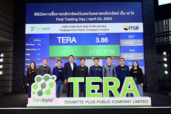 TERA เปิดเทรดวันแรกราคาพุ่งเหนือจอง 122.86%
